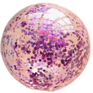 Inflatable Glitter PURPLE BEACH BALL 27CM