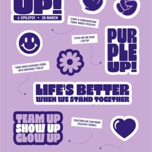 Purple Up Stickers